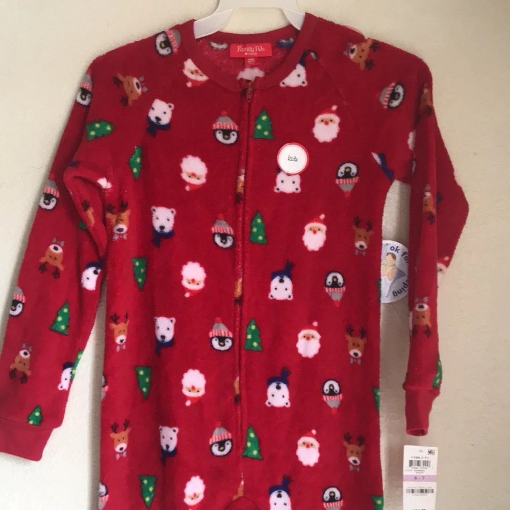 Family Kidś Christmas Santa Pajama Size 6/7 - Picture 5 of 7